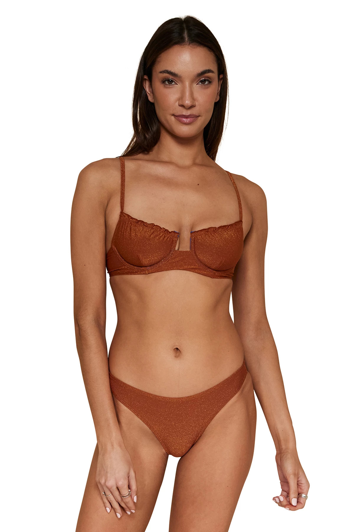 SAND DUNE LUREX Lyra Underwire Bikini Top image number 1