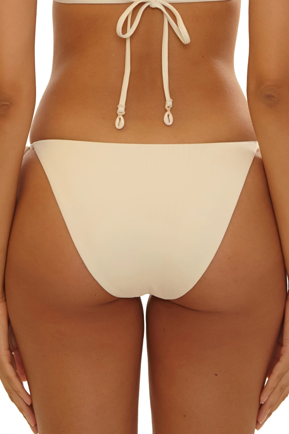 NATURAL Demi Shell Trim Hipster Bikini Bottom image number 2