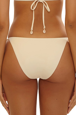NATURAL Demi Shell Trim Hipster Bikini Bottom