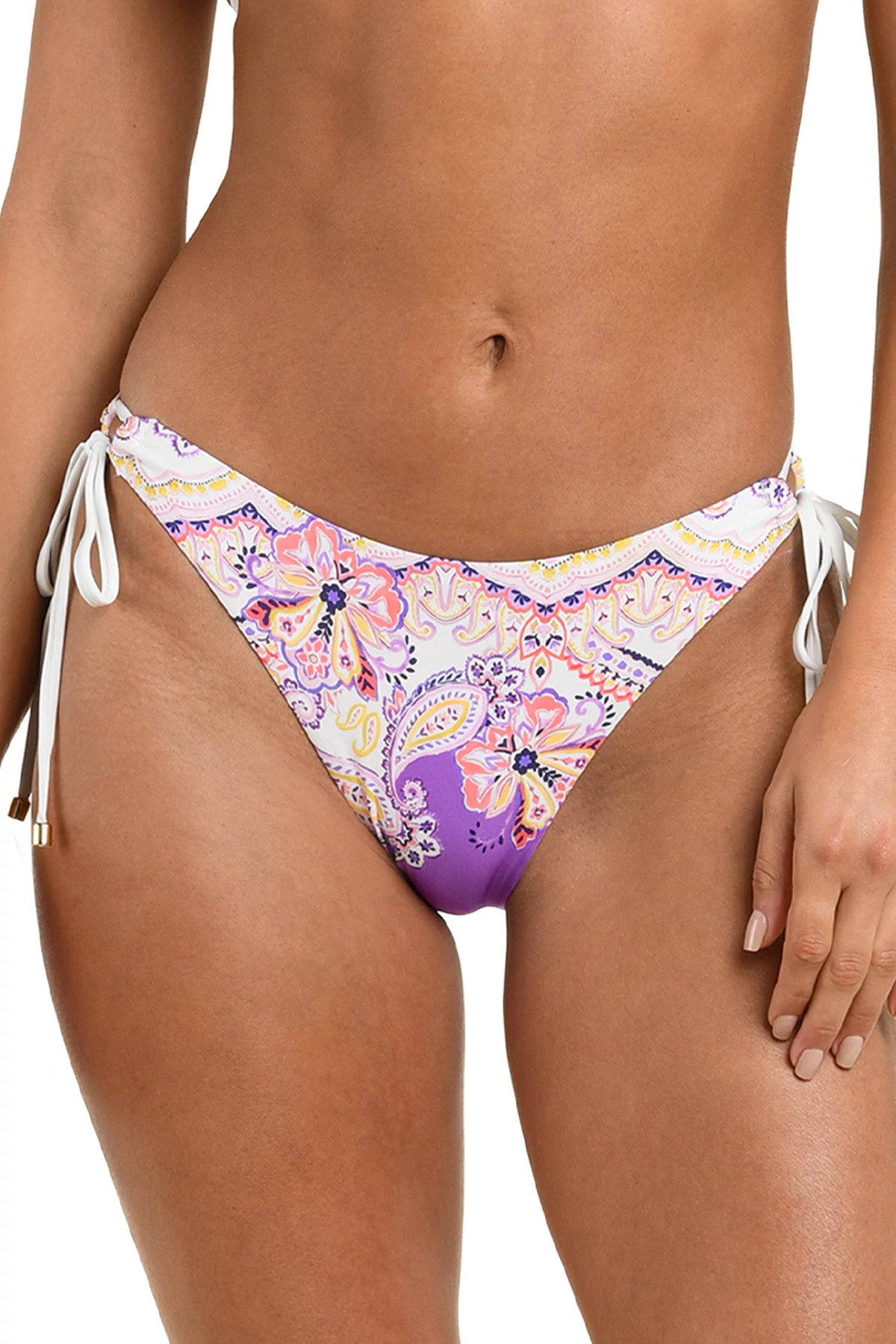 MULTI Lilac Cascade Hipster Tie Side Bikini Bottom image number 1