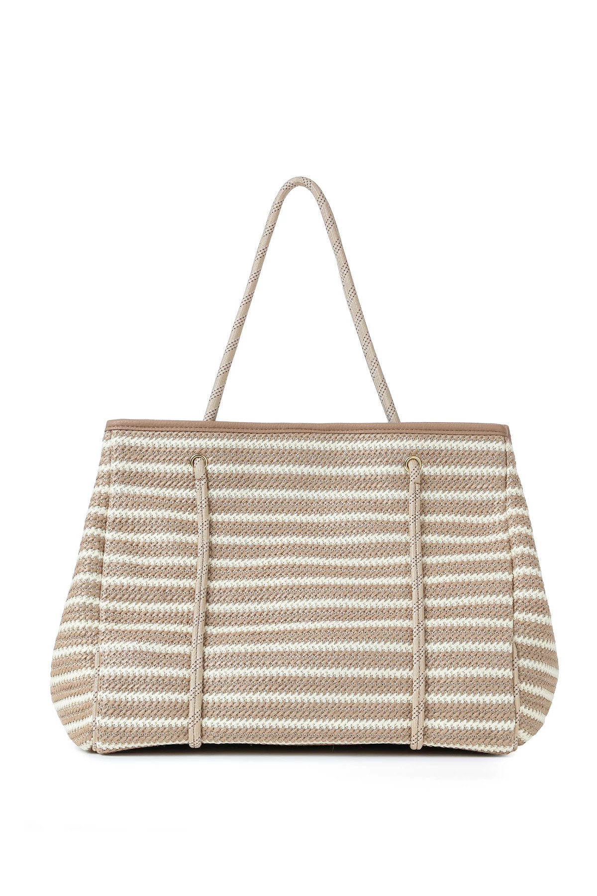 TOAST/NATURAL Greyson Capri Striped Raffia Tote image number 5
