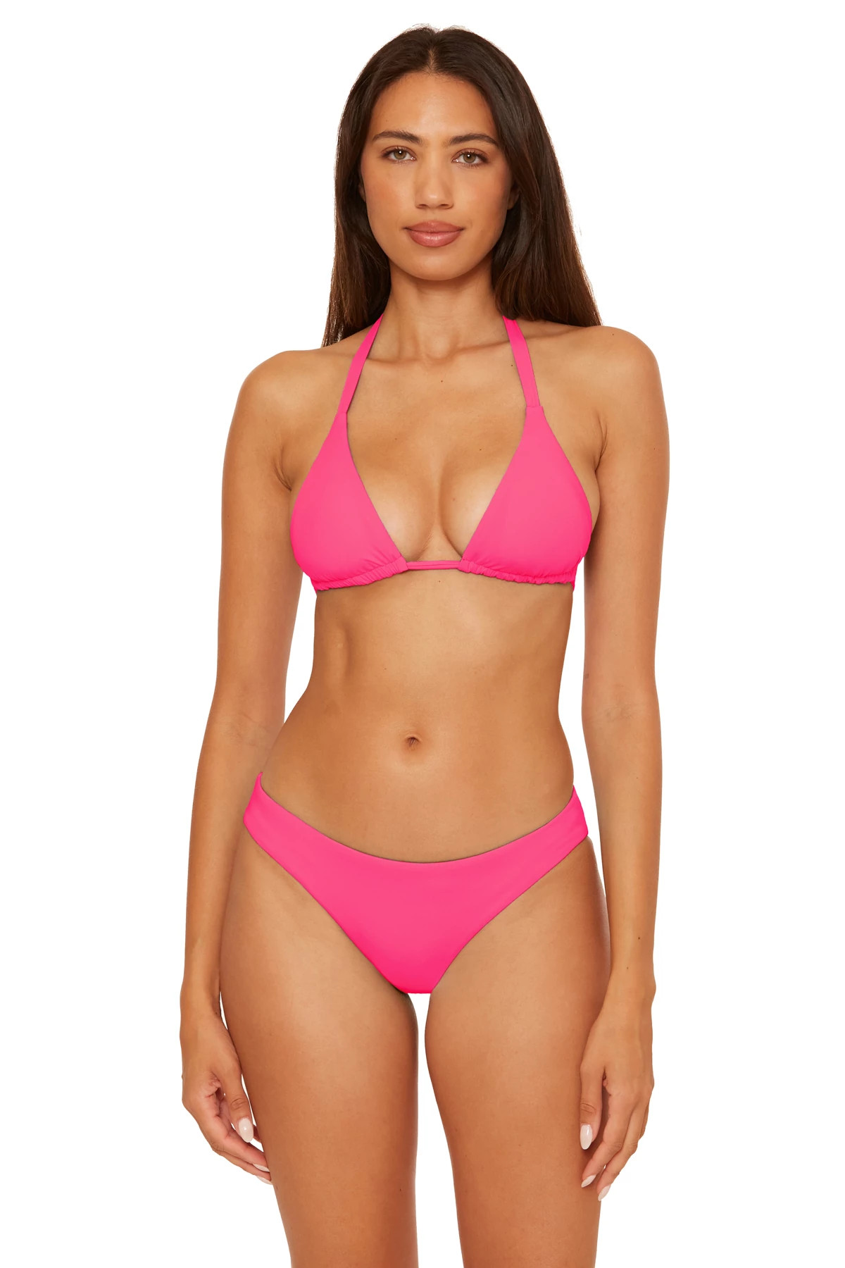 PUNCH/CORAL ROSE Cheryl Reversible Triangle Bikini Top image number 1