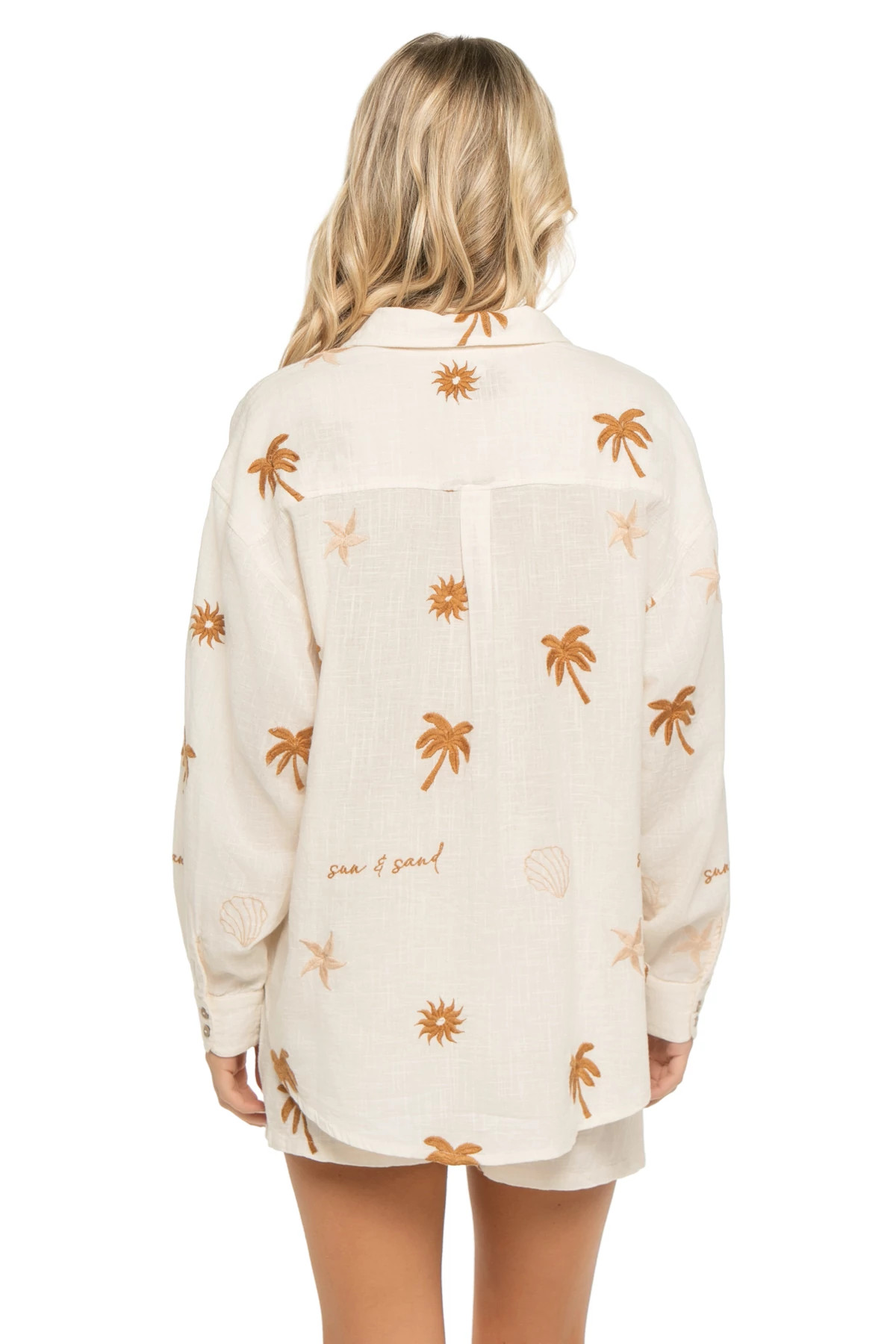 SUN & SAND Embroidered Shirt Dress image number 2