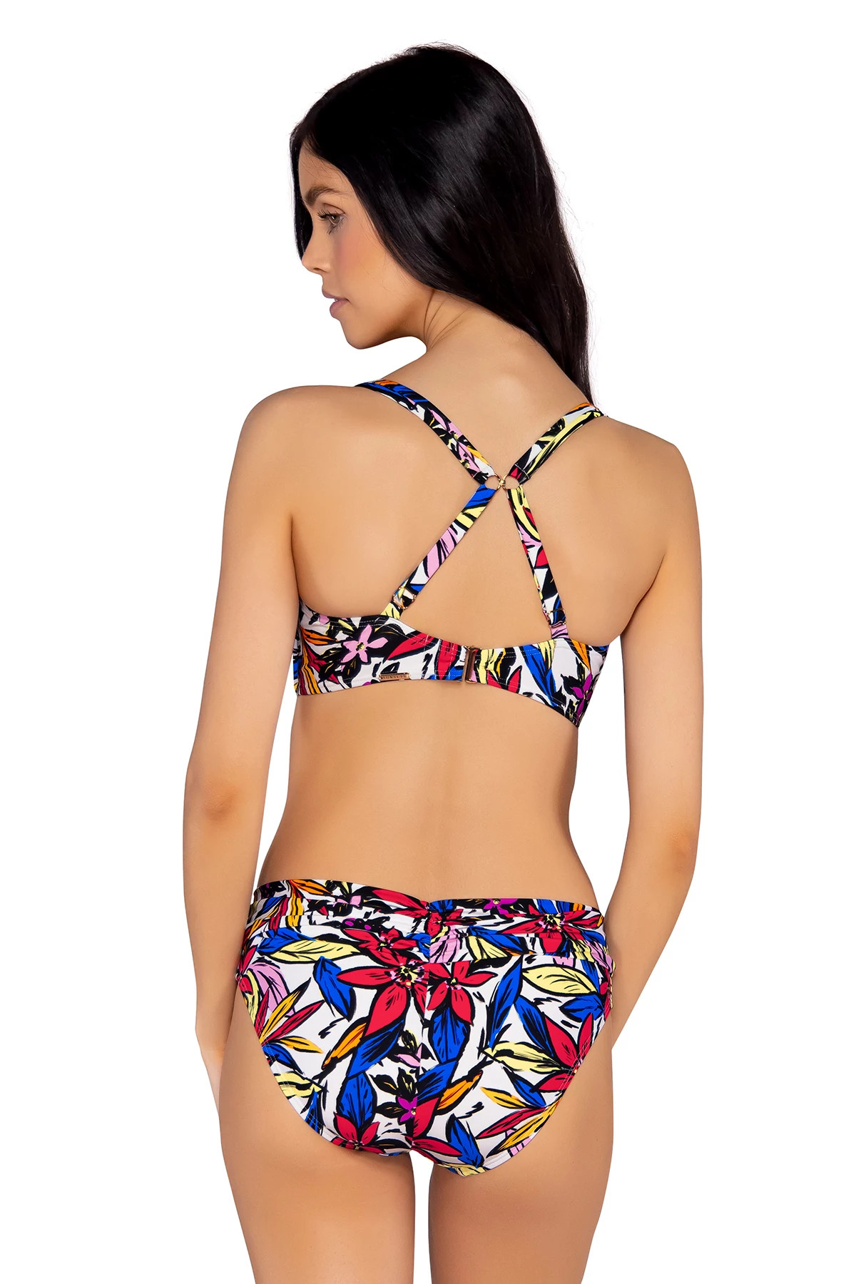 BOLD BLOSSOM Taylor Bralette Bikini Top (D+ Cup) image number 3