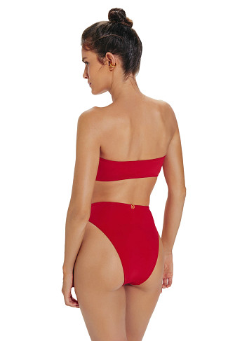AMBRA RED Leeza Bandeau Bikini Top