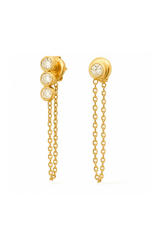 GOLD Alandra Asymmetric Drop Earrings