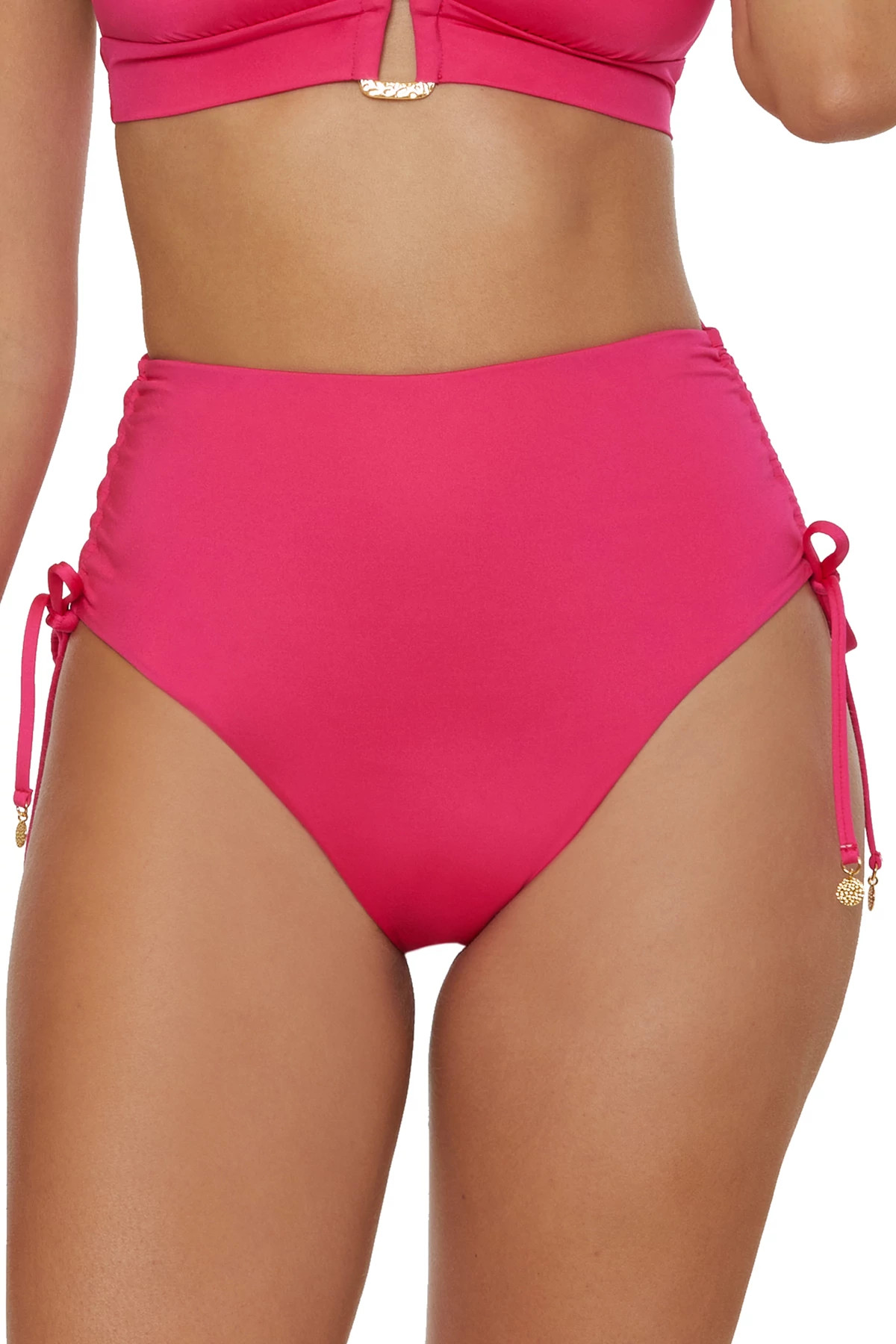 CANNES CORAL Monaco High Waist Bikini Bottom image number 1