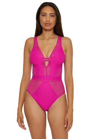 AZALEA Show & Tell Plunge One Piece Swimsuit