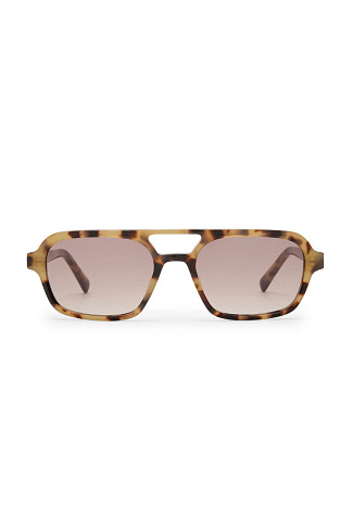 MOCHA TORT Dusty Aviator Sunglasses
