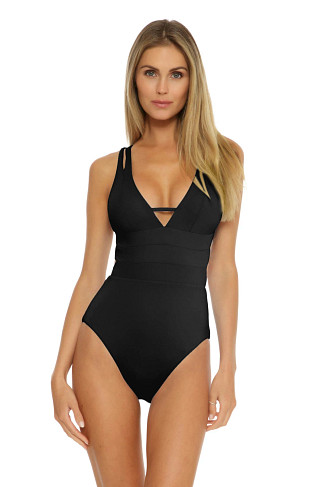 BLACK Elaine Over The Shoulder One Piece Swimsuit
