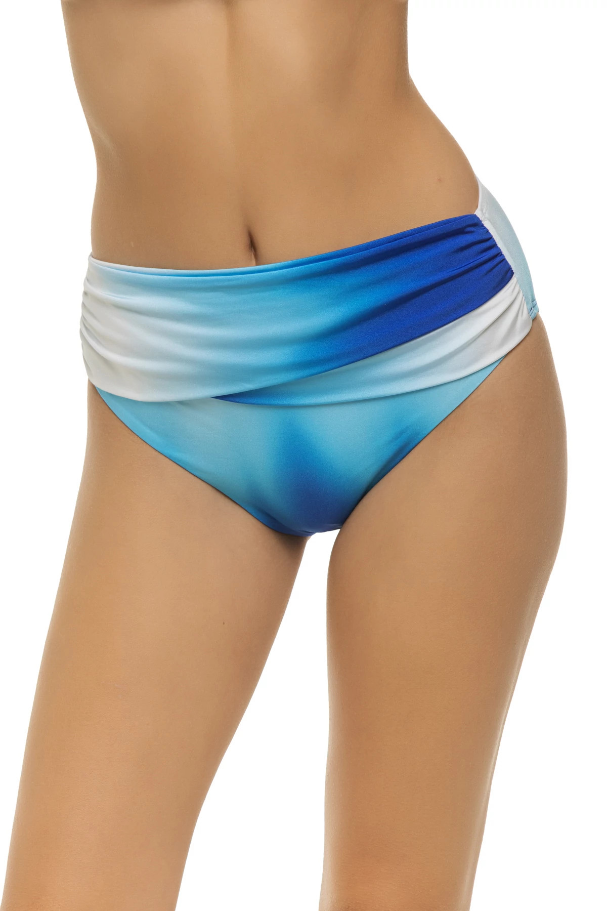 SAPPHIRE Ombre Twist Sash High Waist Bikini Bottom image number 1
