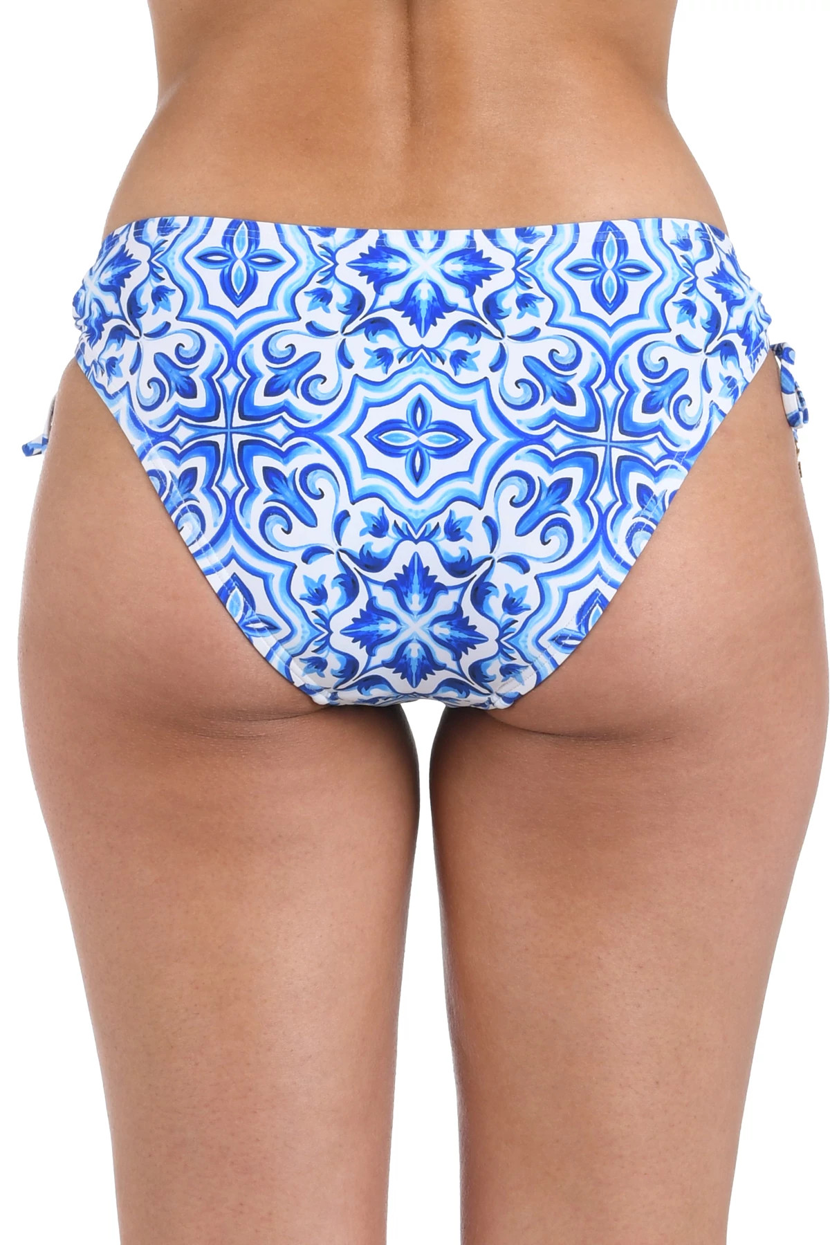 BLUE Loop Tie Side Hipster Bikini Bottom image number 2