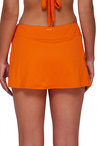 KUMQUAT SANDBAR RIB Sporty Swim Skirt