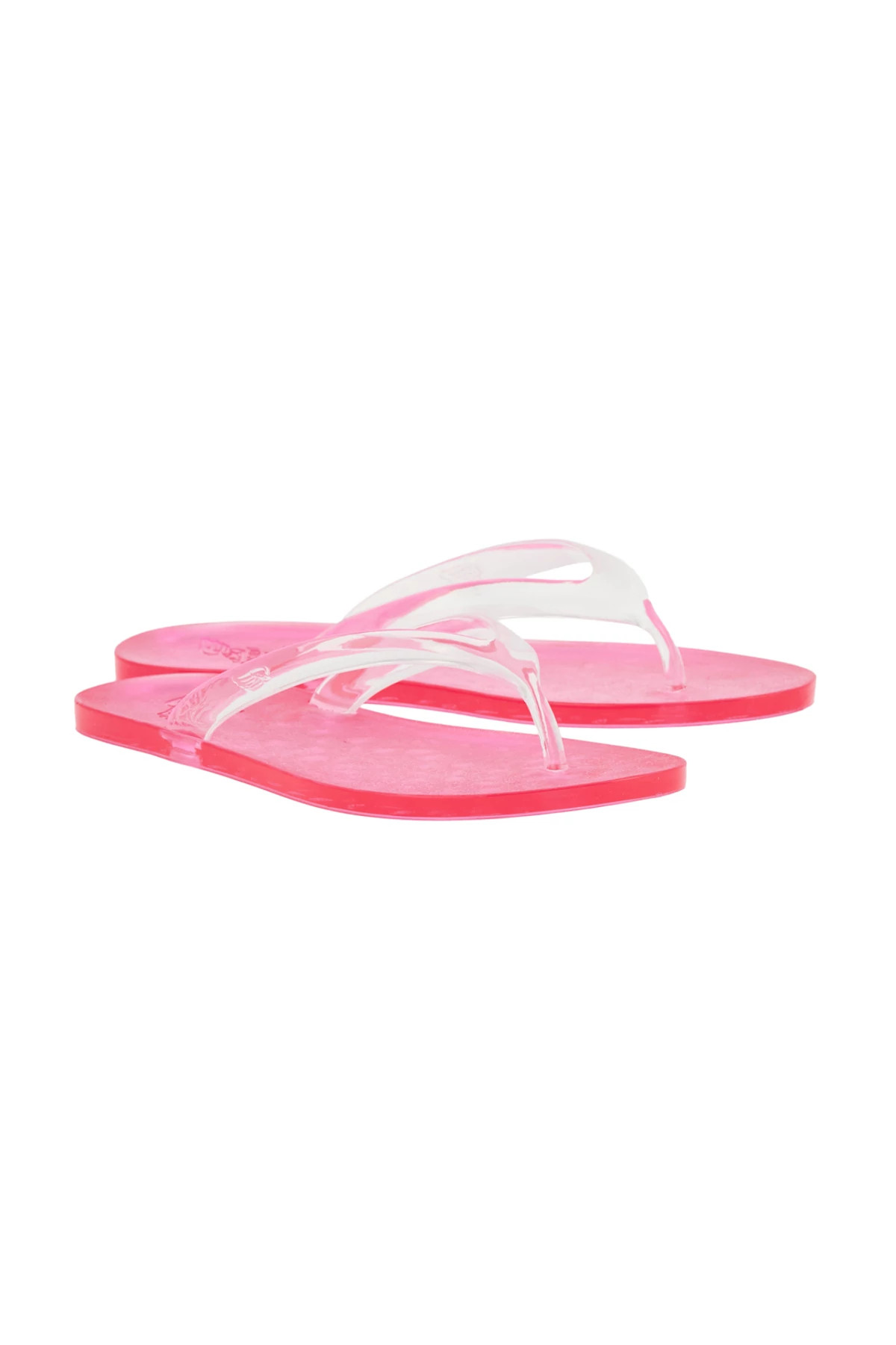 CLEAR/PINK Jelly Flip Flops image number 3
