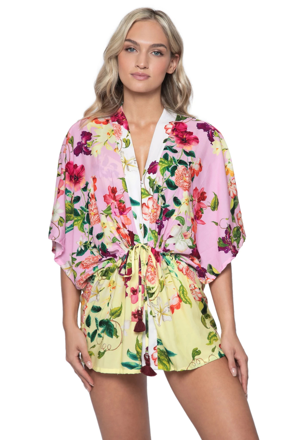 SUMMER HIBISCUS Katrina Floral Tunic image number 1