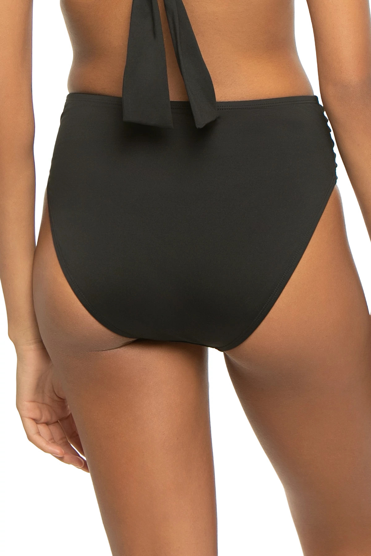 BLACK High Waist Bikini Bottom image number 2