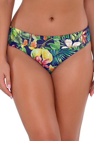 SEASIDE HARVEST Unforgettable Banded Hipster Bikini Bottom