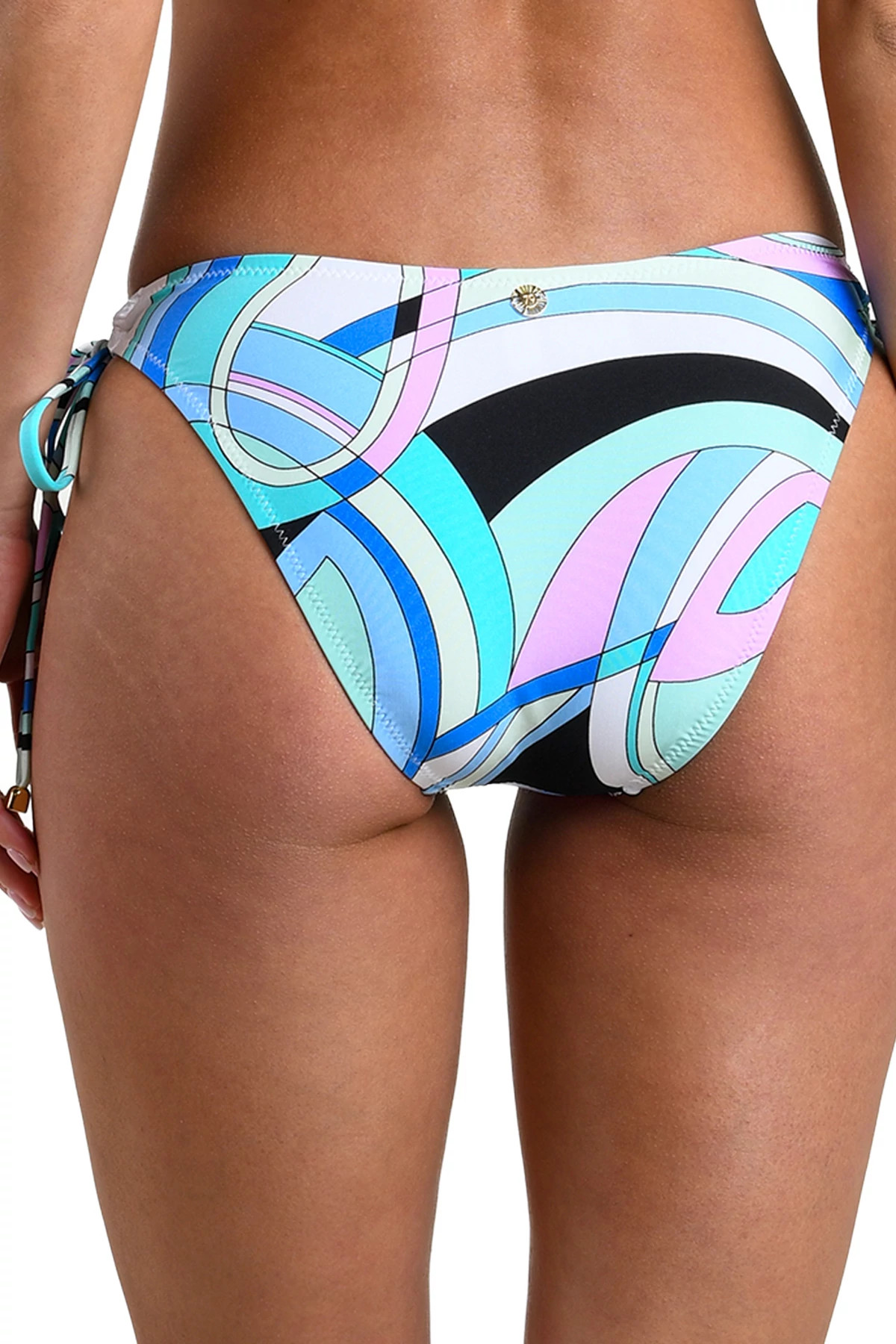 SEAFOAM Tie Side Swirl Hipster Bikini Bottom image number 2