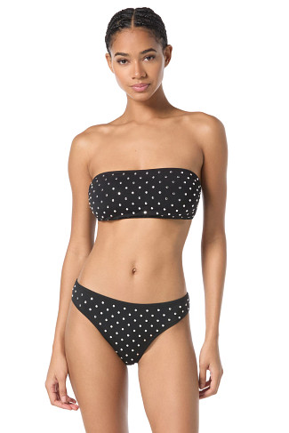 BLACK Studded Bandeau Bikini Top