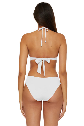 WHITE Mira Halter Bikini Top