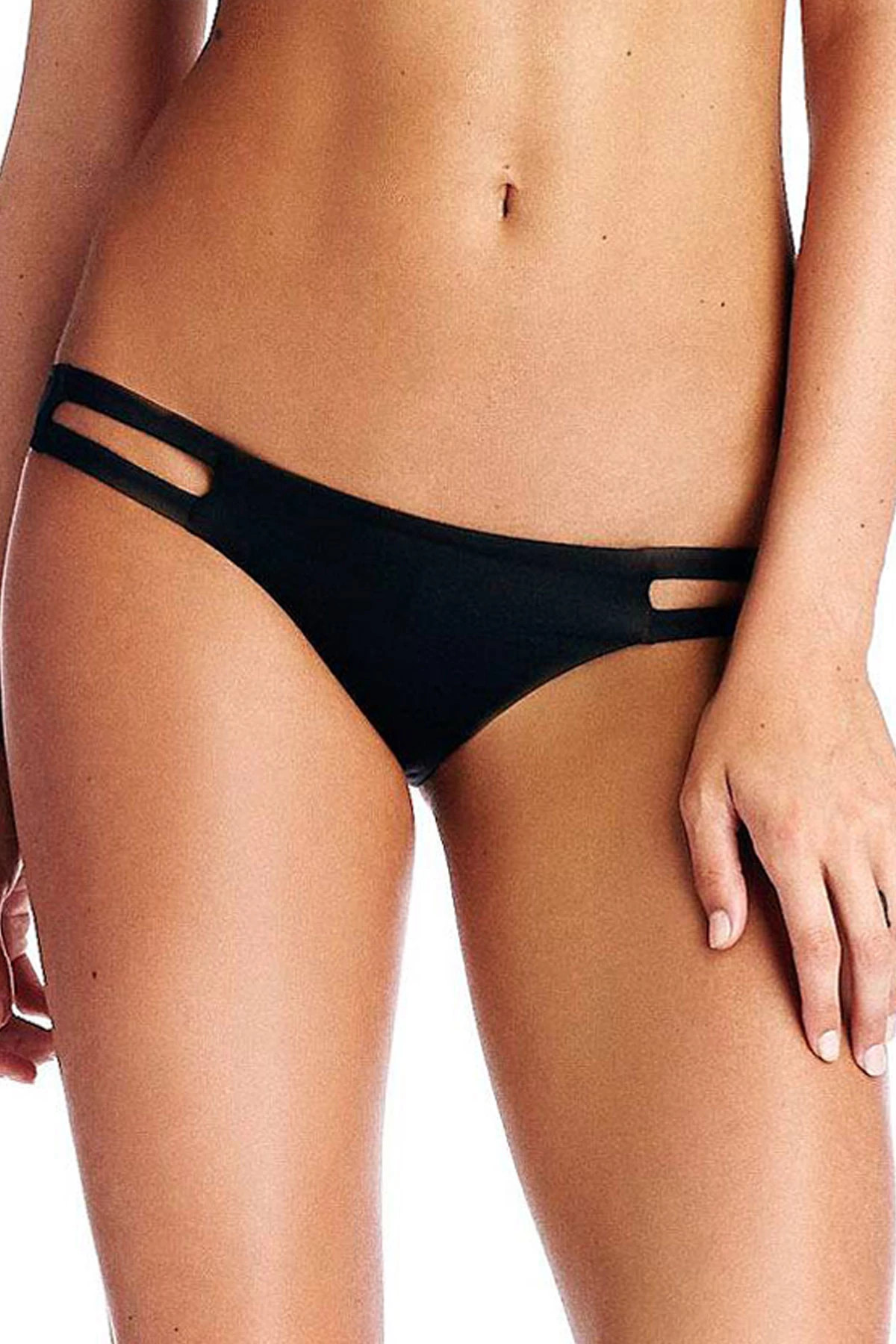 ECO BLACK Neutra California Tab Side Bikini Bottom image number 1