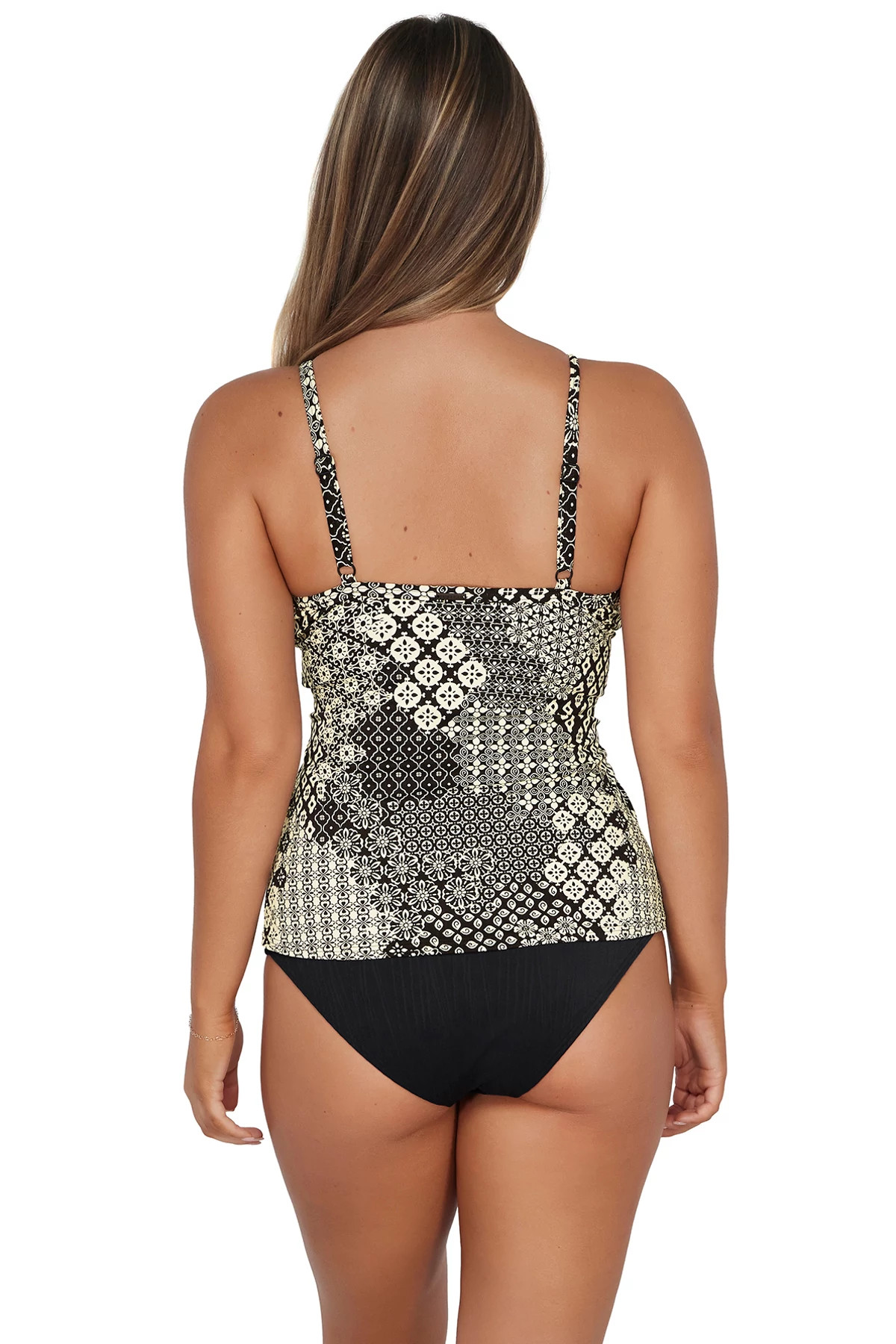 VENICE SEAGRASS TEXTURE Forever Underwire Tankini Top (E-H Cup) image number 2