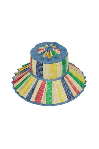 SUN BATHE DENIM Sundeck Luxe Capri Sun Hat