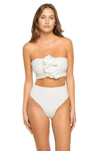 WHITE Melao Bandeau Bikini Set