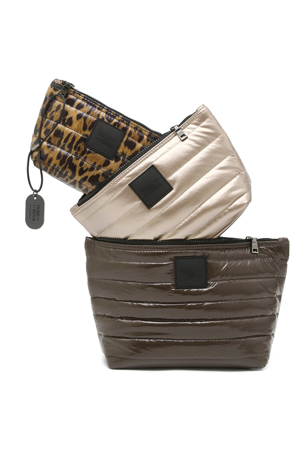 GLOSSY CHOCOLATE, PEARL CASHMERE& LEOPARD Travel Trio Pouch image number 1