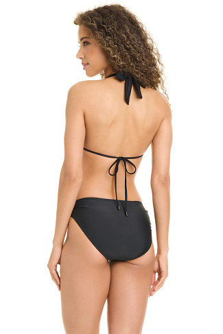 BLACK Floral Triangle Bikini Top
