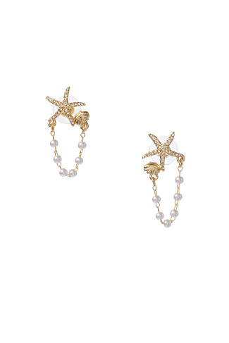 GOLD Starfish Earrings