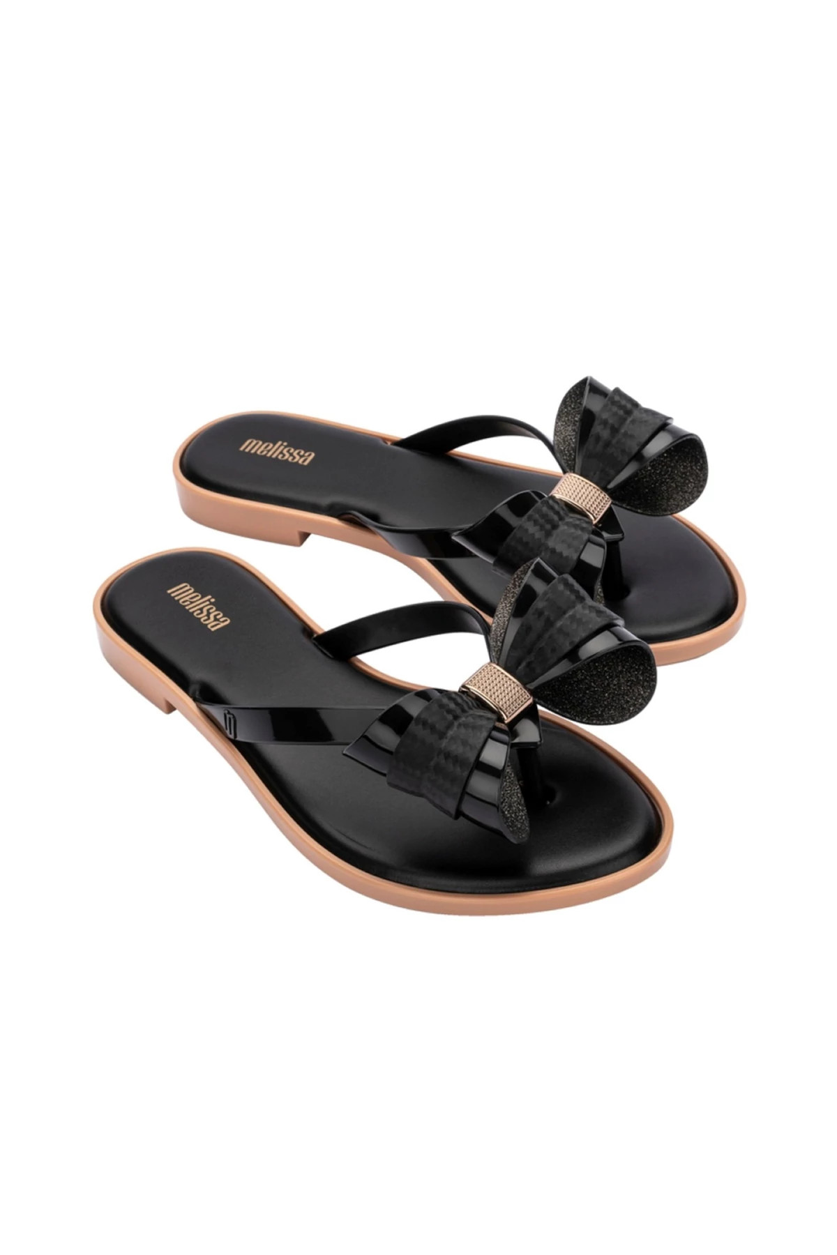 BLACK Slim Flip Flops image number 2