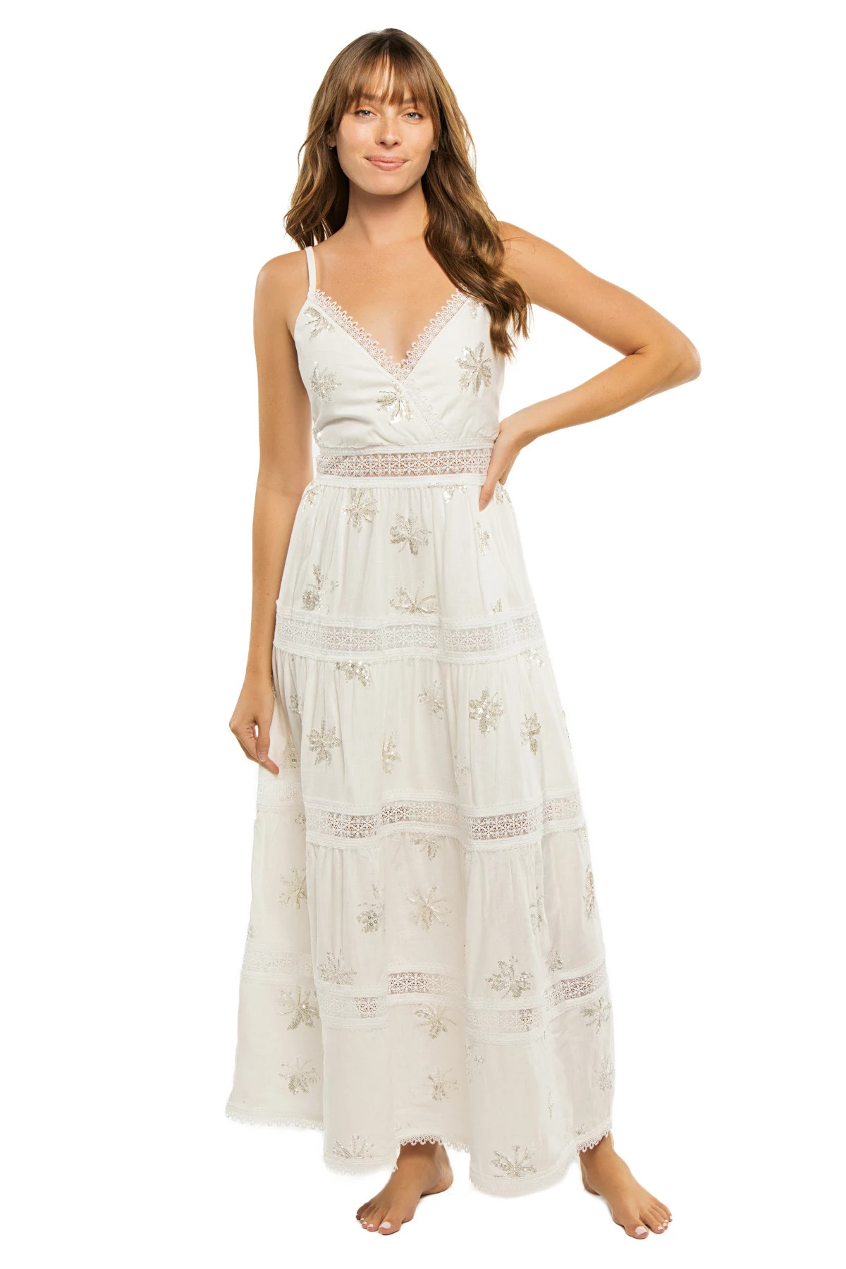 WHITE Antonella Maxi Dress image number 1