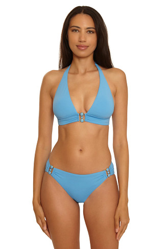 SKY BLUE Marble Canyon Halter Bikini Top