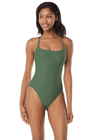 FATIGUE GREEN Ballet One Piece Swimsuit