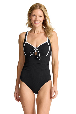 BLACK Island Cays Cabana Tie Front One Piece Swimsuit
