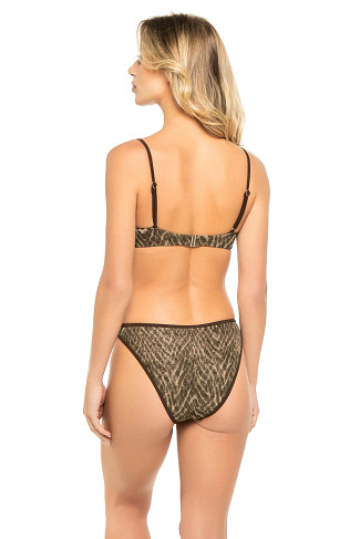 BEACH BROWN ZEBRA Mona Bralette Bikini Top