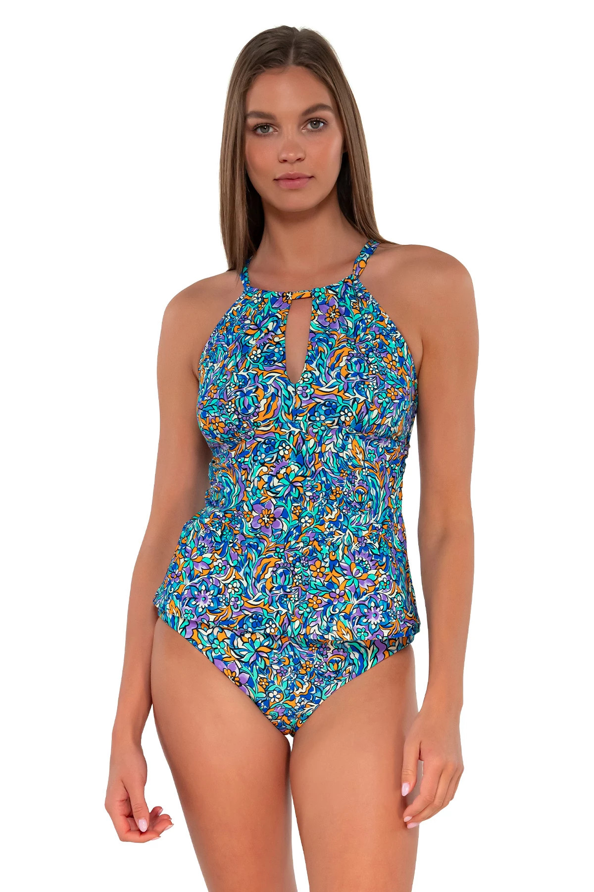 PANSY FIELDS Mia High Neck Tankini Top image number 1