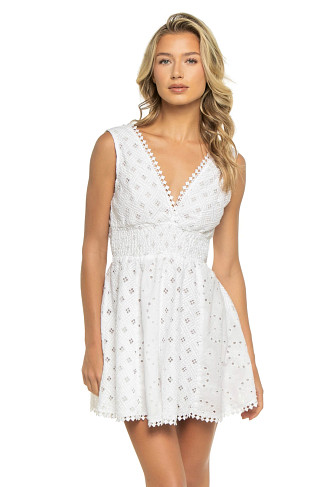 WHITE/WHITE Fennel Mini Dress