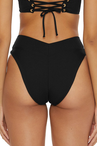 BLACK Elise Banded High Waist Bikini Bottom