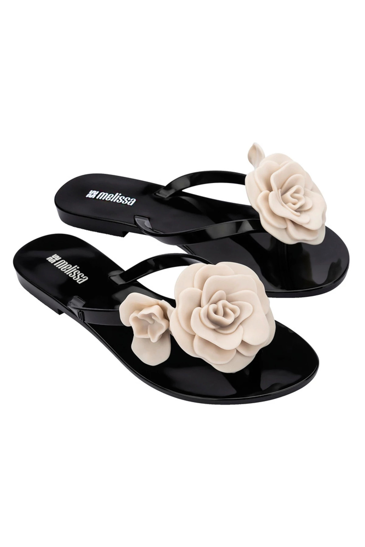 BLACK/BEIGE Harmonic Flip Flops image number 1