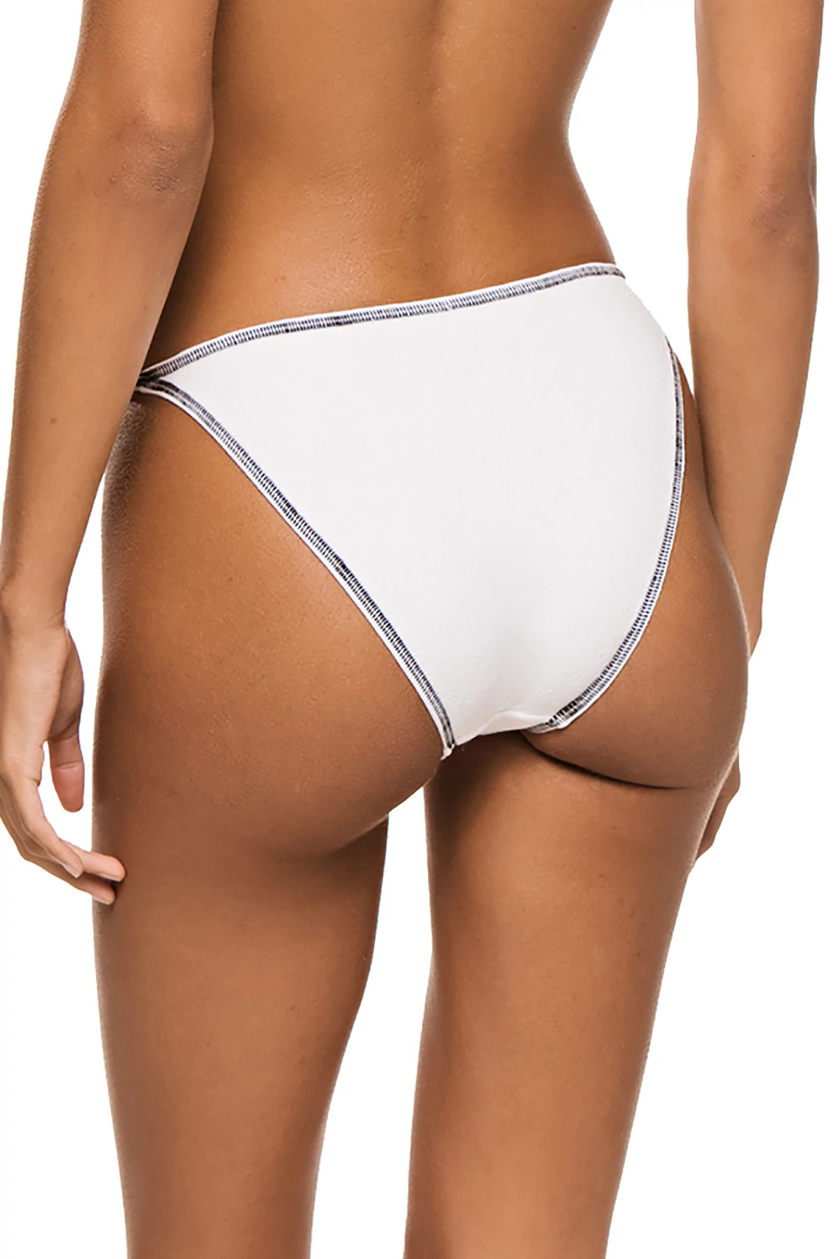 WHITE Hannah Tab Side Hipster Bikini Bottom image number 2