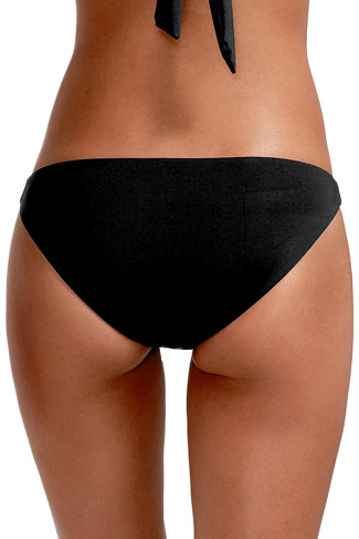 BLACK ECOLUX Luciana Classic Hipster Bikini Bottom
