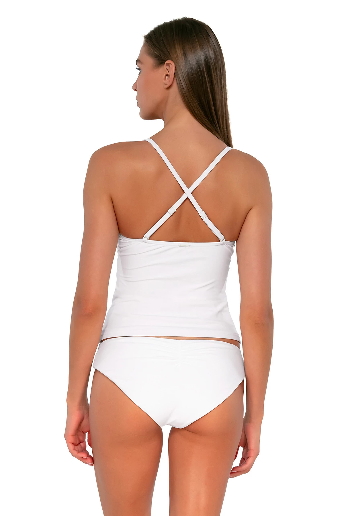 WHITE LILY Simone Convertible Strap Tankini Top image number 4