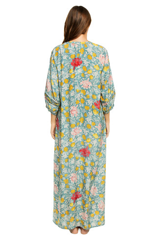 LEHUA PRINT SEA Sammie Silk Maxi Dress