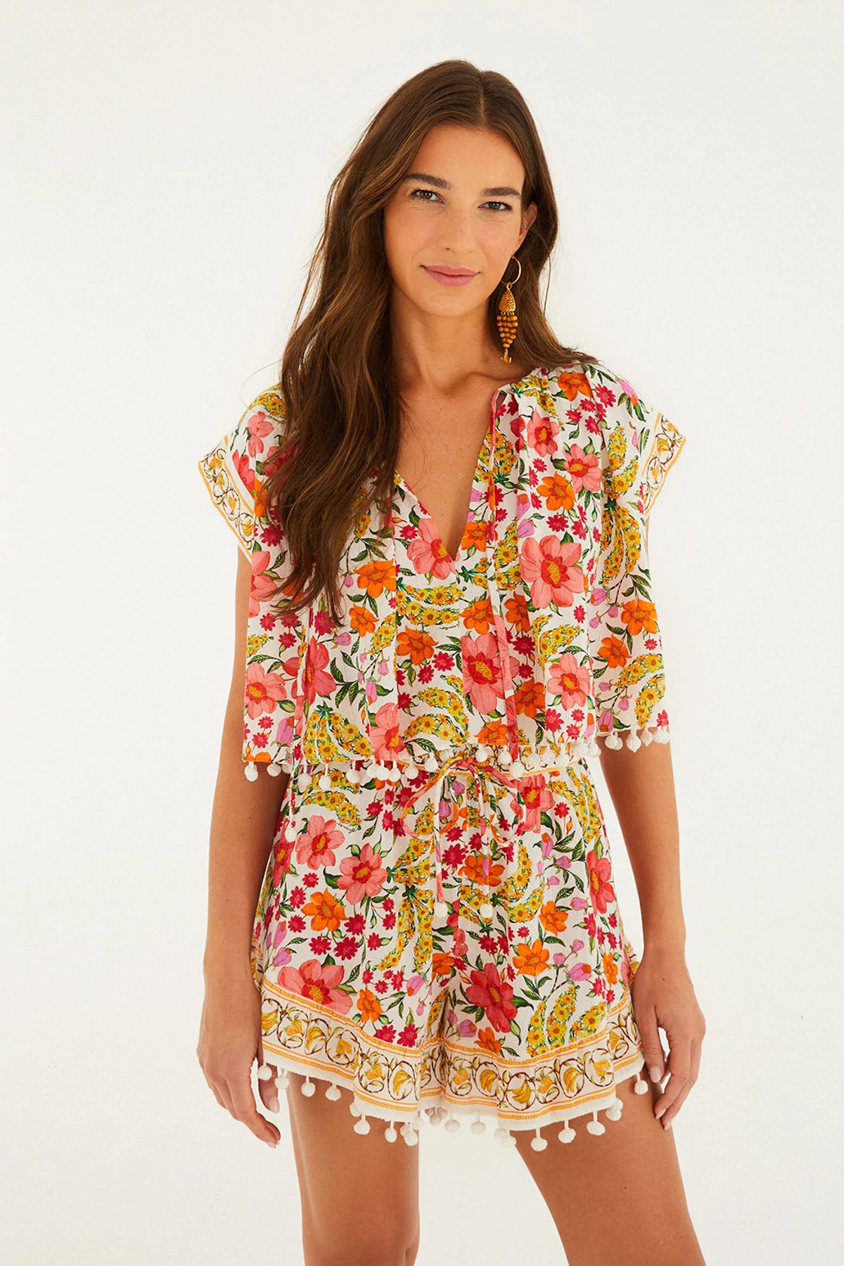 BANANA FLOWERS OFF-WHITE Banana Flowers Shorts image number 3