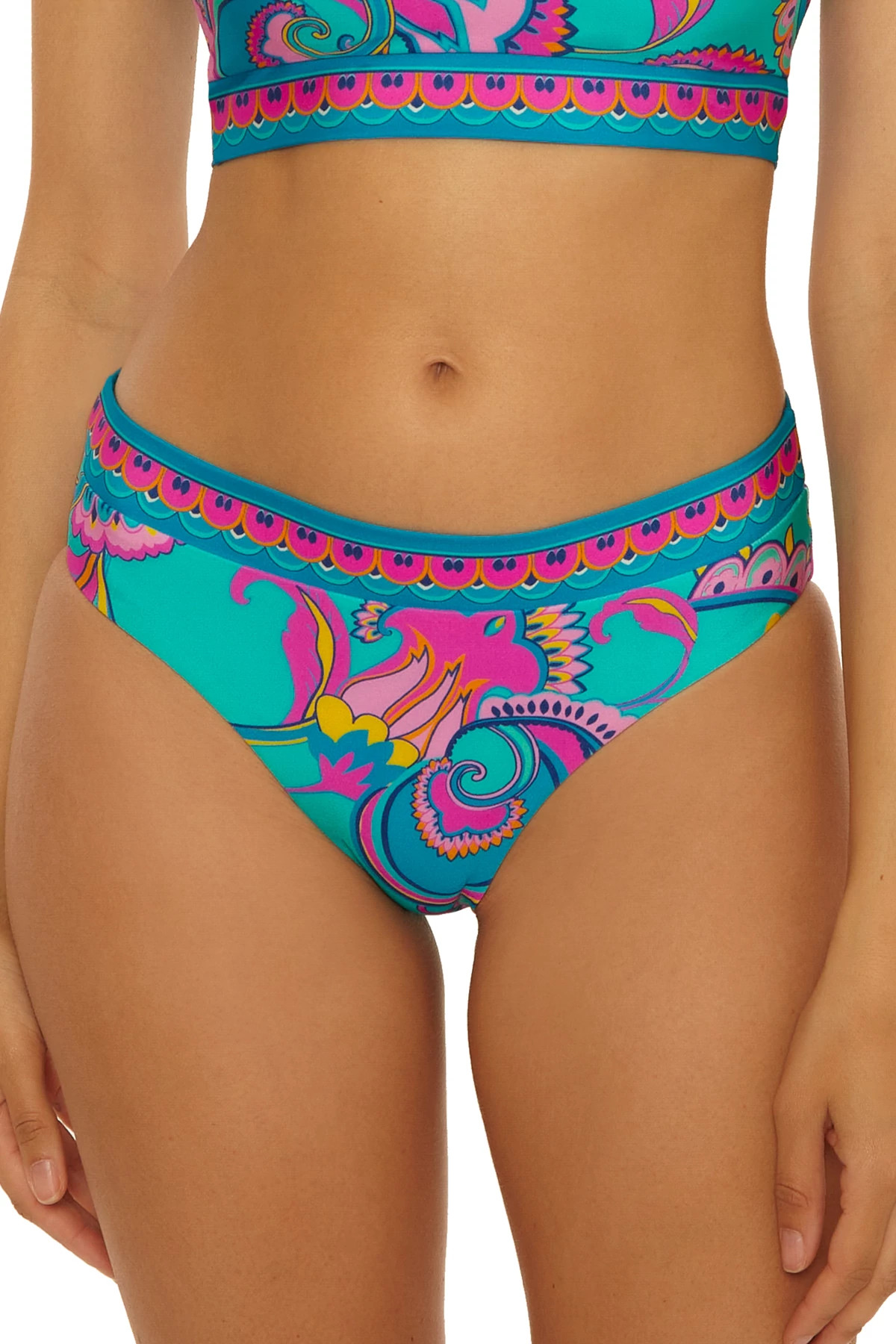 ELYSIAN TEAL Reversible Hipster Bikini Bottom image number 1