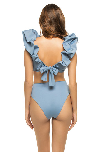 STEEL BLUE Lucila Ruffle Bikini Set