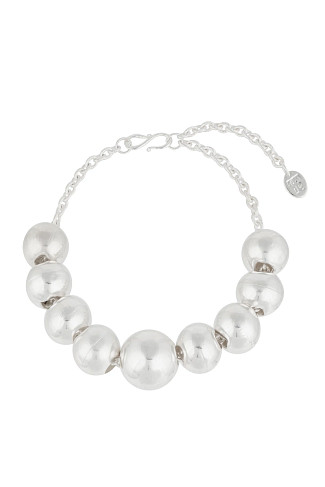 SILVER Collier Bubble Pendant Necklace