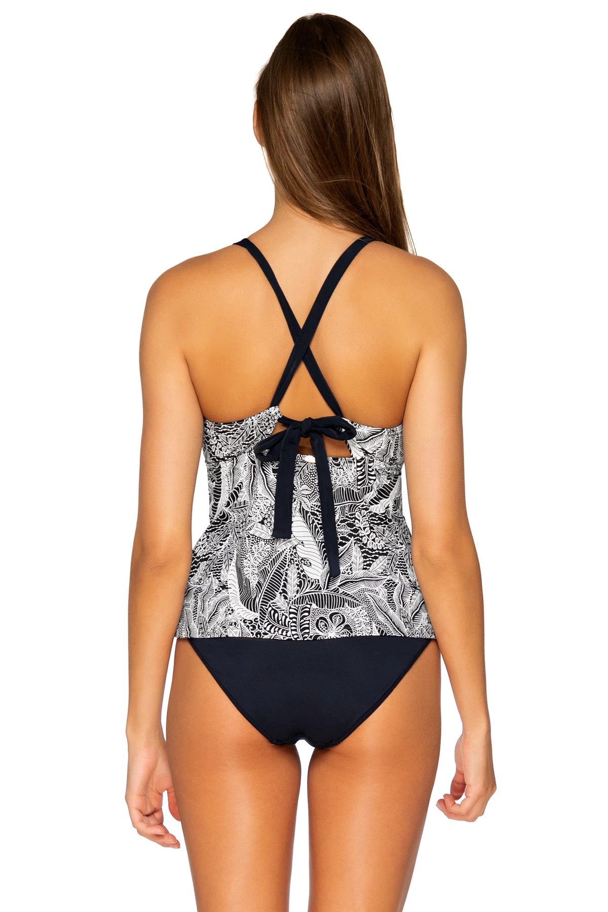 SOUTH PACIFIC Mia High Neck X-Back Tankini Top image number 3